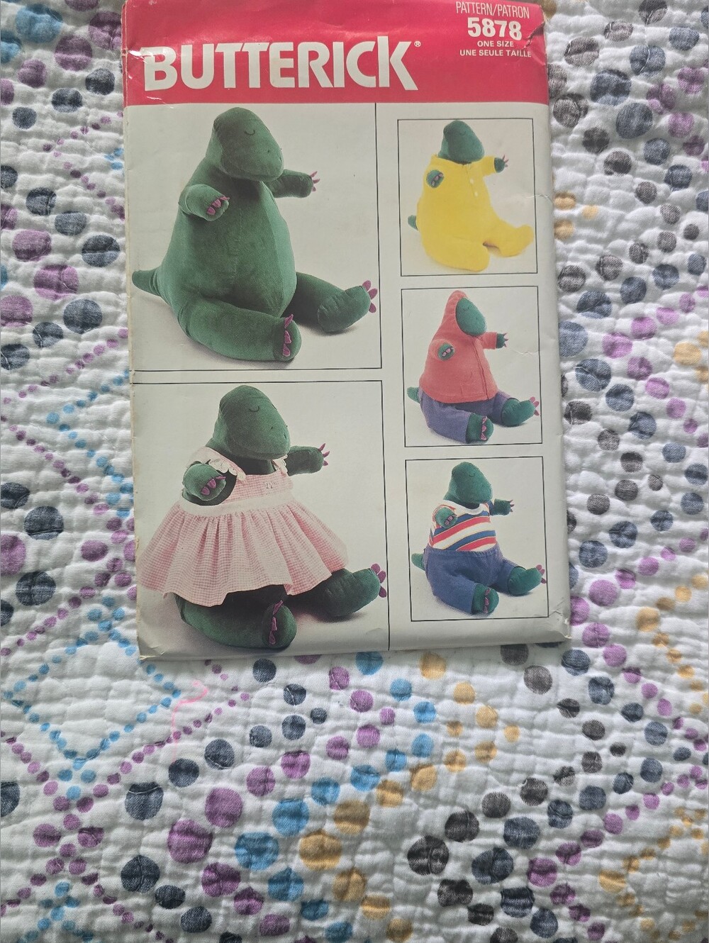 Dinosaur Butterick 5878 sewing pattern